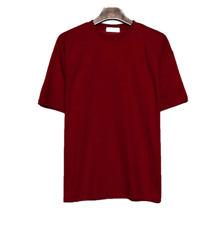 Men''s Loose Solid Color T-shirt Men''s Short Sleeve Fashion Brand Hong Kong Style Men''s Casual Top Summer Thin Cotton